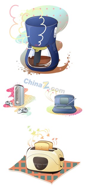 卡通手绘电器矢量素材